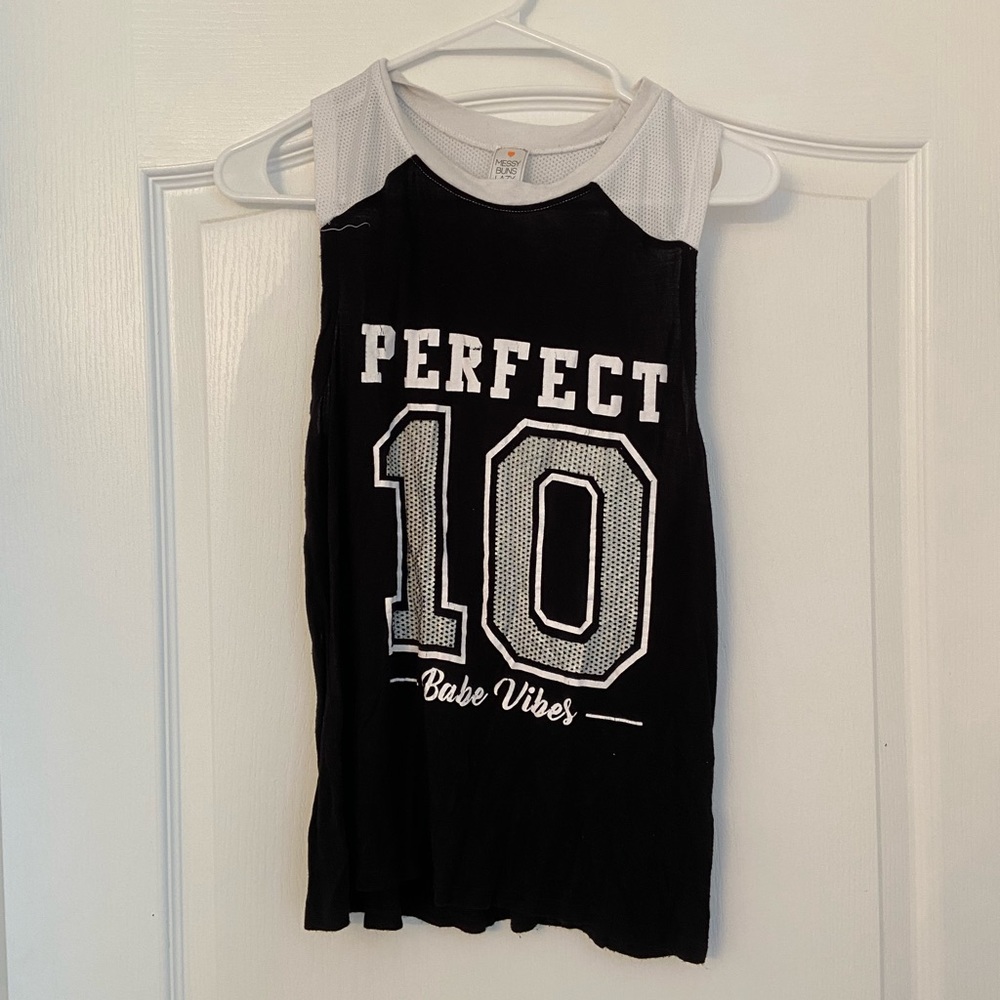 Messy Buns Lazy Days Perfect 10 Medium Tank Top